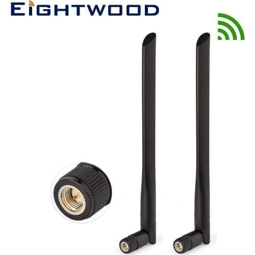 Eightwood 2pcs 4G LTE SMA Male Antenna Aerial for Home Phone Modem Cell Phone Signal Booster Cellular Amplifier Trail Camera