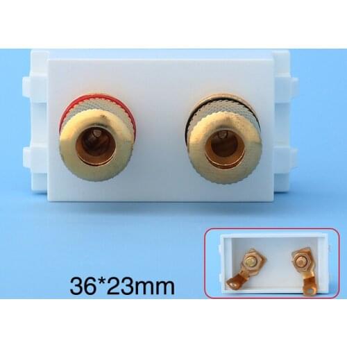 Hifi Speaker Connector Gold Color Plug For Wall Faceplate Socket Worldwide Using