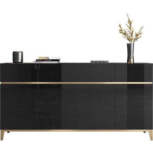 Imported Rock Plate Sideboards Cabinet Storage table Cabinet Stainless Steel Paint Marble Wine Cabinet