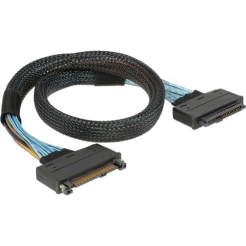 CY 68pin U.2 U2 SFF-8639 NVME PCIe SSD Male to Female Extension Cable 50cm