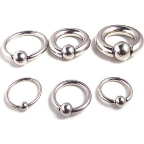 2 Pieces Big Size Stainless Steel Captive Hoop Rings BCR Eyebrow Tragus Ear Piercing Nose Closure Nipple Bar Lips Body Jewelry