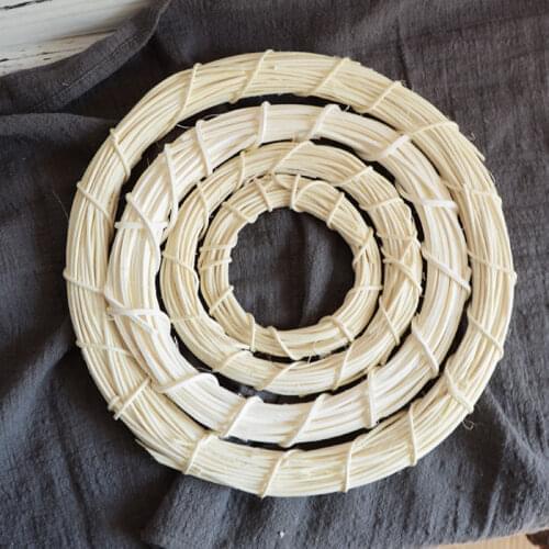10/15/20/25/30cm Rattan Ring Artificial Flowers Garland Dried Flower Frame For Christmas Home Decor DIY Floral Wedding Wreaths