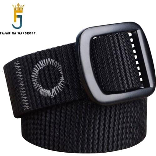 FAJARINA Mens Designers Good Quality Alloy Buckle Design Fashion Styles Nice Nylon Belts 120cm Length 3.8cm Width CBFJ0070