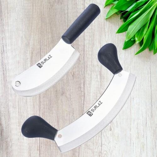 SürLaz Vegetable Pizza Herb Mezzaluna Cutter Slicer Chopper Blade Cutting Chopping Tool Baking Tool Patisserie Vegetable Cutter