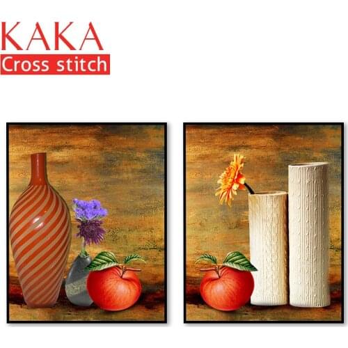 Cross stitch kits,Embroidery needlework sets with printed pattern,11CT-canvas for Home Decor Painting,Flowers Full NCKF072
