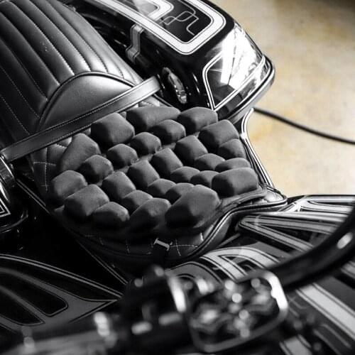 Motorcycle Air Seat Pressure Cushion TPU Water-Fillable Seat Cushion Relief Ride Seat Pad for Cruiser Touring Saddles