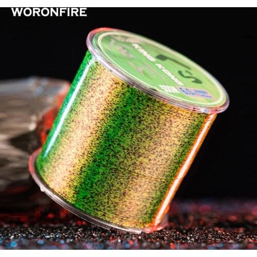 New 500m Nylon Fishing Line 0.8-12# Invisible Camouflage Wear Resistant Rock Fishing Fluorocarbon Coating Line