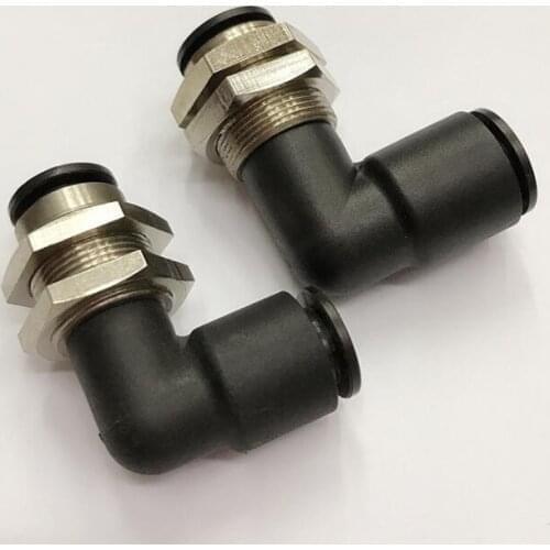 OD 1/8" 5/32" 1/4" 3/8" 5/16" 1/2" Paeker Legris Type Push Connect bulkhead union elbow air connector