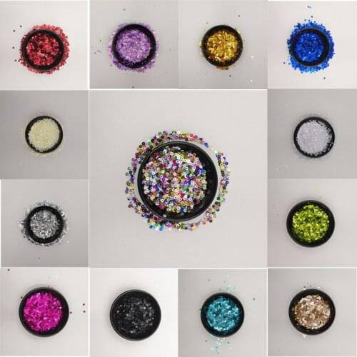3mm 4mm 5mm 6mm Flat Round PVC Loose Sequins Paillette Sewing Craft For Wedding Decoration Garment Dress Shoe Caps DIY Ac