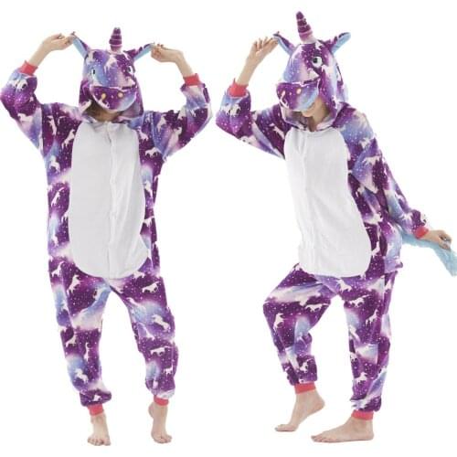 Boy Girl Children Unicorn Pajamas Set Flannel Kids Animal Cartoon Cosplay Hooded Pijama Infantil Kigurumi Sleepwear