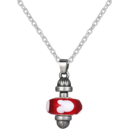 The latest cartoon animal head in 2020 red ceramic beads pendant necklace sweater accessories women gifts drop shipping