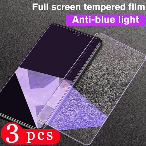 3Pcs Anti Blue Light for iphone 6 6S 7 8 plus X XR XS 11 pro MAX SE 2020 tempered glass phone screen protector protective film