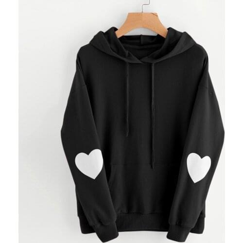 Autumn Hoodies Women Long Sleeve Heart Hoody Harajuku Hoodies Cute Korean Oversized Hoodie Women