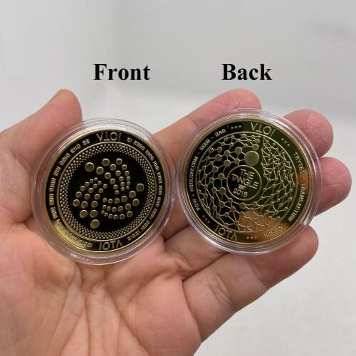 1pc Gold Silver IOTA The Tangle-TRYNSACTION-ATTACH Crypto Coin Cryptocurrency Collectible Great Gift