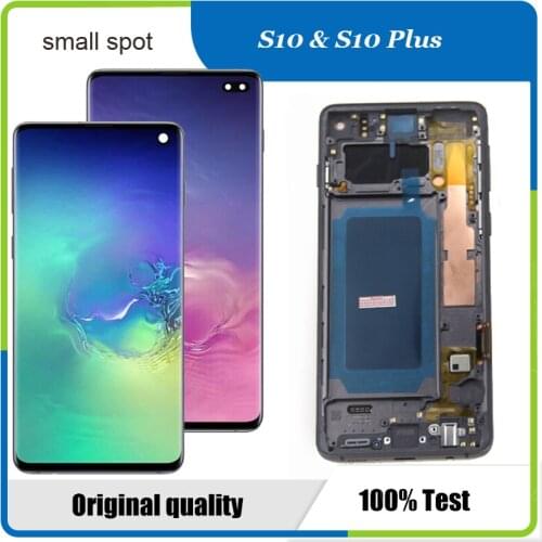 100% Original Super AMOLED LCD Display Touch Screen Digitizer for Samsung Galaxy S10 G973 G973F S10 Plus G975 G975F Repair Parts