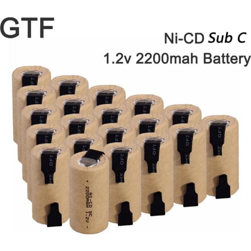 Drill SC Batteries 1.2V 2200mah Sub C NiCD Rechargeable Battery for DIY Makita Bosch Screwdriver Electric Power Tool SUBC Cells