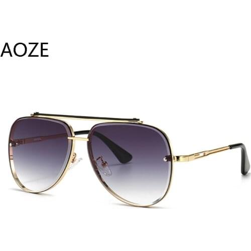 2020 Luxury brand design Fashion Classic pilot Style Gradient lens Sunglasses Men Vintage Brand Design Drive Sunglasses UV400