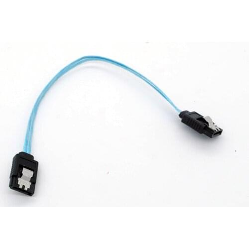 60CM 6Gb/s SATA3 DATA Cable Dual Channel Female to Female F/F for PC Laptop SATA 3.0 6Gbps Hard Drive Disk SSD Shielding Blue