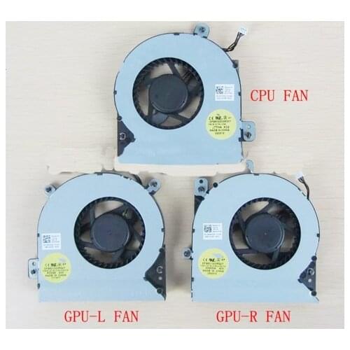90%NEW GPU-L -R CPU fan FOR DELL Alienware M18X R2 Cooling Fan DFS601305PQ0T FA5V XHW5W 5V 4.8CFM 0XHW5W 0PODG8 RTRCG 0J77H4