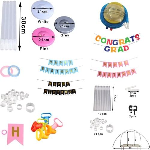 Arch/Chain/Column/Stick holder/flag/LED light garland / Balloon Inflatable Tube Wedding Birthday Party Balloons Accessories dq-p