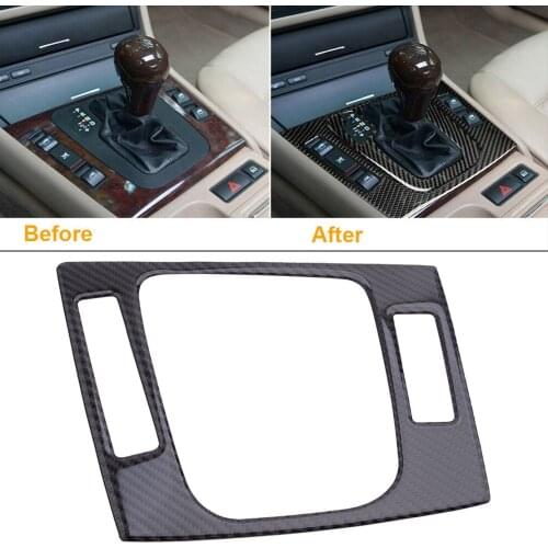 Car Inner Gear Shift Box Panel Cover Sticker Trim Carbon Fiber Fit For BMW 3 Series E46 1998 1999 2000 2001 2002 2003 2004 2005