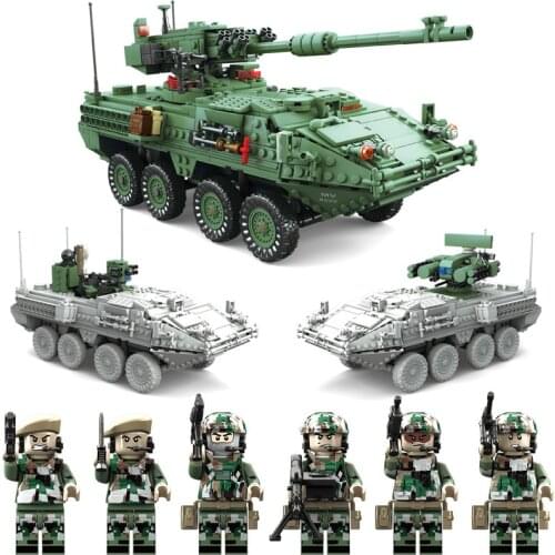 1678pcs Kaizhi 10001 Armored Car Childrens Educational Building Blocks Assembled Military Series Toy Boy Gifts