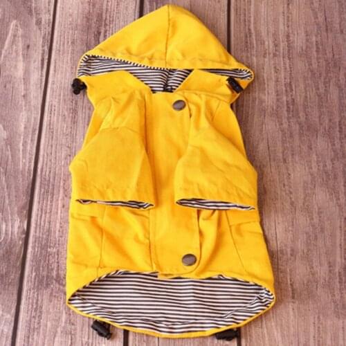Quick-drying Stylish Puppy Hooded Rain Poncho Soft Texture Pet Dogs Raincoat Zipper Closure Pet Supplies