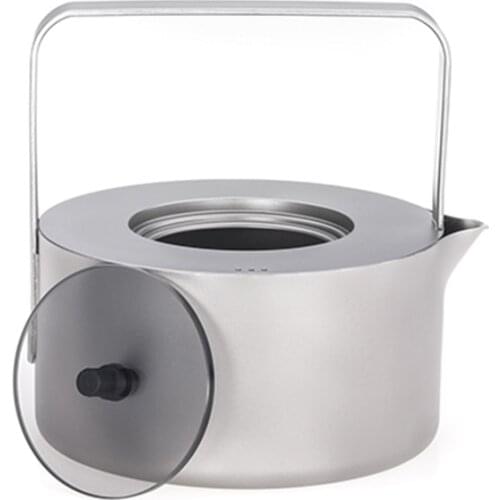 Keith 950ML Camping Kettle Outdoor Titanium Coffee Kettle Camping Tableware Travel Tableware Outdoor Picnic Set