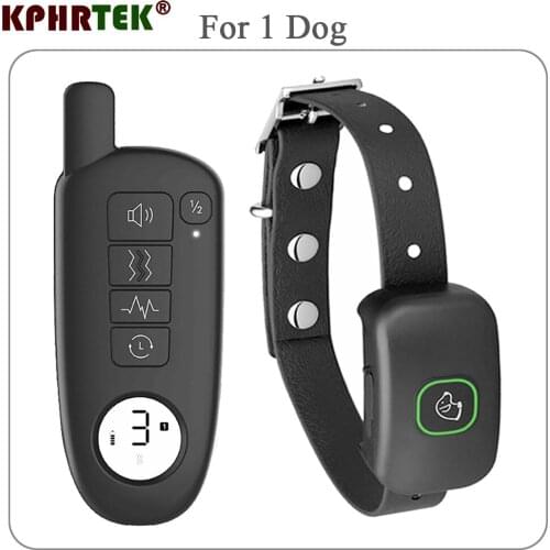 Black Color Waterproof Dog Shock Training Collar With Electric Shock 100g2280