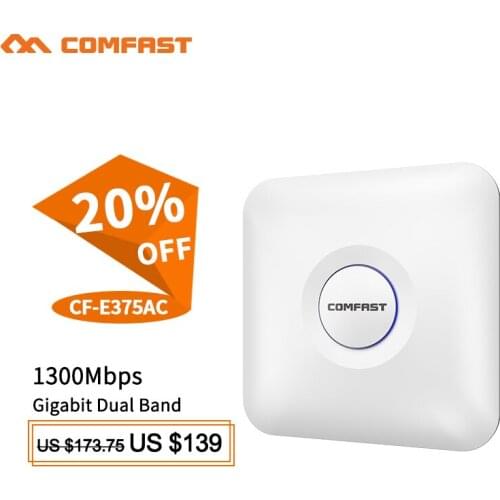 Comfast 1300Mbps Wireless Ceiling AP Gigabit WAN LAN Ethernet POE Port Wireless Router Openwrt Amplifier AP For 600 Sq.m cover