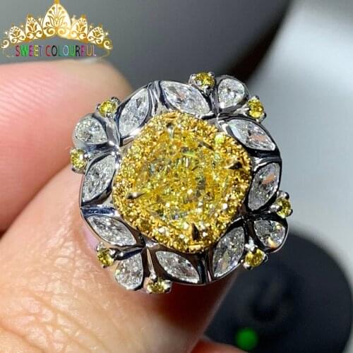 100% 18K 750Au Gold Moissanite Diamond Ring D color With national certificate MO-00121
