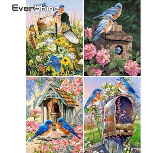 EverShine DIY 5D Full Square Diamond Painting Bird Cross Stitch Diamond Art Bead Embroidery Animals Sale Decoration For Home