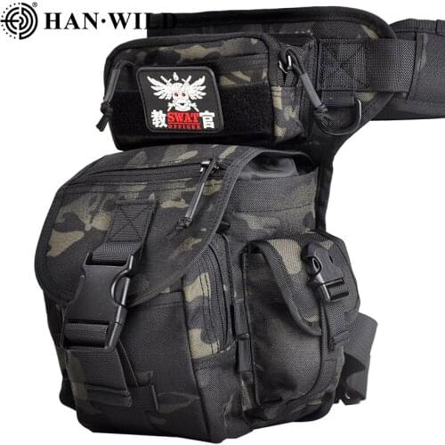 HAN WILD Military Tactical Leg Bag Tool Thigh Pack Camouflage Hunting Bag Waist Pack Motorcycle Riding Bag Military Waist Packs