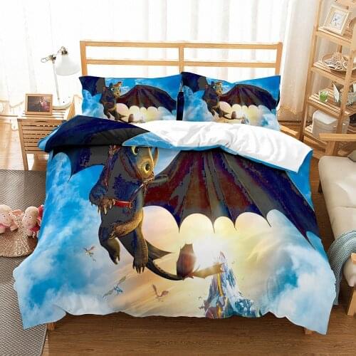 Anime Cartoon 2/3 Pieces Duvet Cover Bed Cover Set Bed Set Edredon Baby Bedding Set Bedspread Single Double
