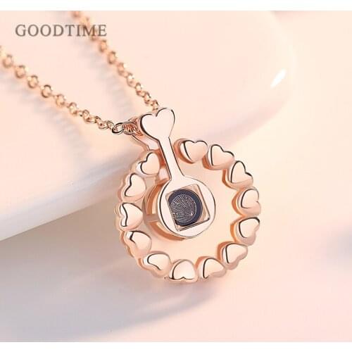 Creative Classic Sterling Silver Jewelry Pure 925 Silver Necklaces Gift For Girl Women Special Heart Shape Pendant Necklaces