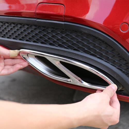 2016 2017 For Mercedes Benz CLA Class W117 C117 CLA200 CLA260 AMG Car Styling Steel Exhaust Pipe Frame Cover Trim Parts