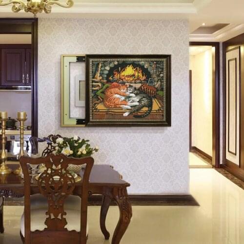 Sleeping cat Cross Stitch Kits pattern Printed canvas Fabric Embroidery Needlework set Easy 14CT 11CT dmc Cross-stitch Handmade