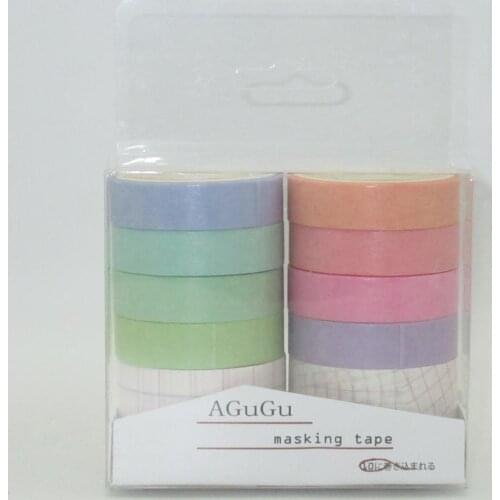 Pastel Washi Tape Set Masking Tape 10pcs