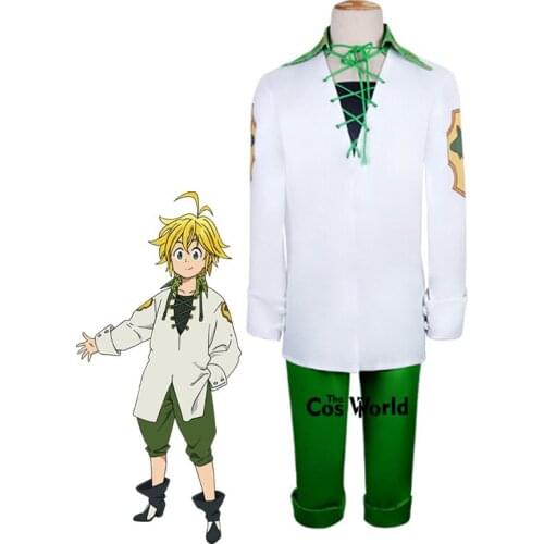 The Seven Deadly Sins Dragons Sin of Wrath Meliodas Uniform Coats Pants Outfit Anime Cosplay Costumes