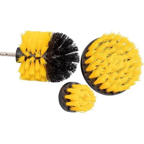 Drill Brush Toilet Car Cleaning Tools With PVC Material, Three-In-One Kit