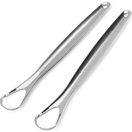 Stainless Steel Brush Tongue Practical Cleaner Reduce Bad Breath Tongue Scraper Metal Tongue Durable Scraper