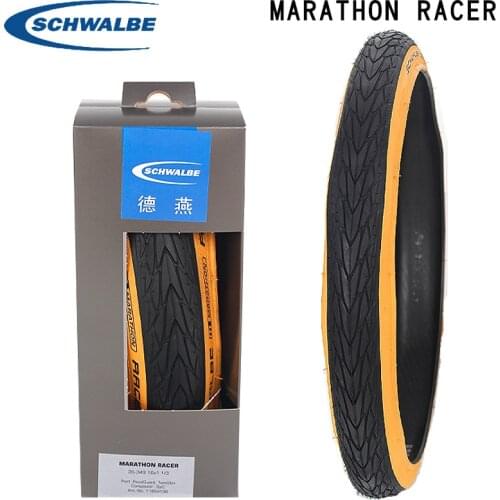 Schwalbe Marathon Racer 35-349 16inch Bicycle tire 16x1 1 / 3 Ultra Light Yellow Side for Folding Tyres