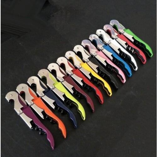 Stainless Steel Corkscrew Multifunction Wine Bottle Cap Opener Double Hinged Waiters Corkscrew Opener LX2200