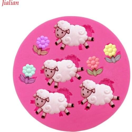 Angel Wings Food grade fondant cake silicone mold Sheep flowers Shape polymer clay chocolate pastry making decoration tools 0125