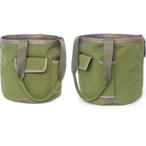 Large Capacity Tool Bag Multifunction Waterproof Canvas Hand Tool Storage Carry Bags Portable Tool Bucket Tote Bag Organizer