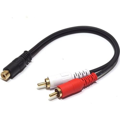 High Quality RCA Splitter Single RCA Female to Dual RCA Male Y Adapter Audio Cable for Subwoofer Car Speaker Amplifier