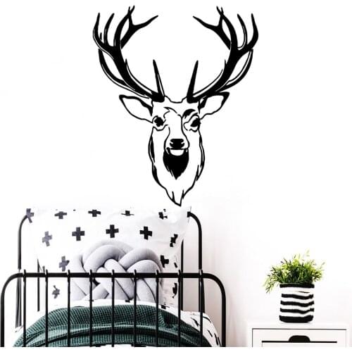 Funny deer Pvc Wall Decals Home Decor For Living Room Bedroom Decoration Accessories