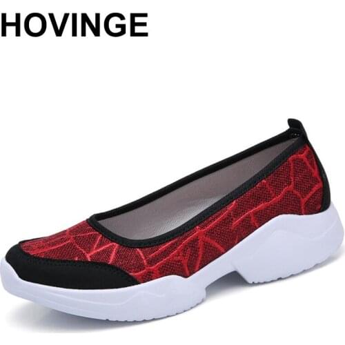 HOVINGE 2020 autumn flat shoes women shoes without lace-up casual shoes breathable women sneakers fashion flat shoes moccasins