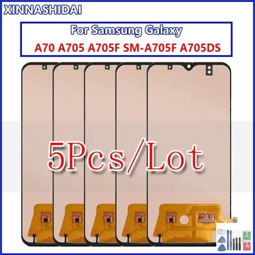 5pcs For Samsung Galaxy A70 2019 A705 A705F A705DS LCD Display Touch Screen Digitizer Assembly For Samsung A70 lcd