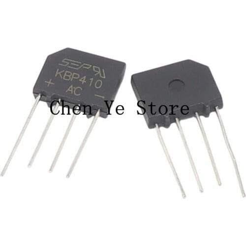 Free Shipping10pcs KBP410 SIP-4 4A 1000V DIP-4Pin KBP 410 Diode Bridge Rectifier Single Phase Bridge Rectifier 100% New Original